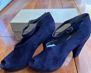 Coclico lila Wildleder Peeptoe Mary Jane Heels Größe 38,5 US 8 Made in Spain - Bild 1 von 9