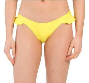 Damen KENDALL + KYLIE Rüschen Bikinihose Neongelb Größe M Neu mit Etikett - Bild 1 von 9