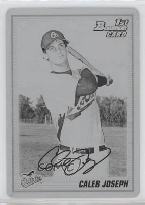 2010 Bowman Prospects Printing Plate Black 1/1 Caleb Joseph #BP55 0n8h - Image 1 of 3