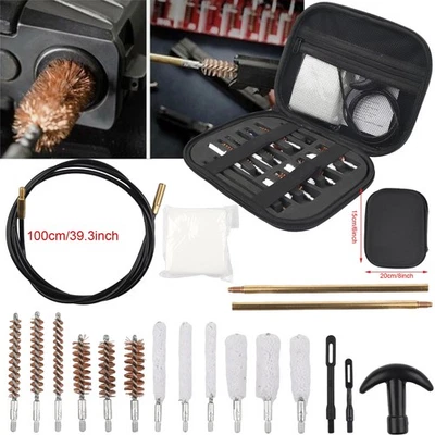 43 PIEZAS Kit de Limpieza de Pistola Pro Universal Pistola Rifle Escopeta Juego de Limpiador Foto 1 de 4