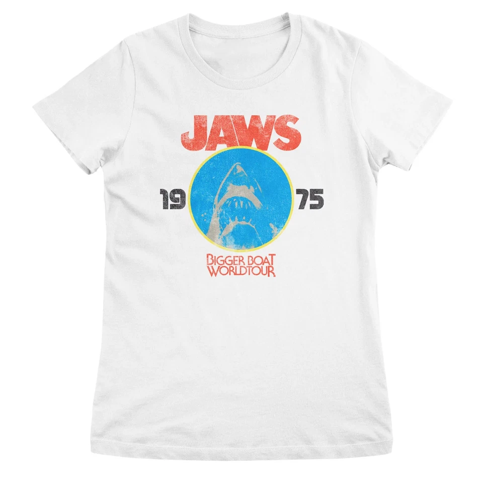 Camiseta con licencia oficial JAWS - Bigger Boat Tour para mujer Foto 1 de 1