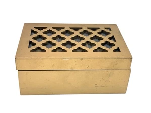 Rechteckiges Resin? Marokkanischer Stil Gold Box Klappdeckel geteilt Schmuck Schmuck Schmuck - Bild 1 von 9