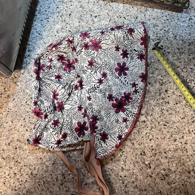 Gorro de sol vintage/antiguo con estampado floral pastel núcleo de cabaña pradera Foto 1 de 3