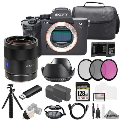 Sony a7S III + Sonnar T * FE 55 мм f/1.8 ZA объектив 128GB + Ext Bat + 3 ПК фильтр-комплект - Изображение 1 из 4