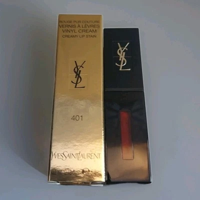 Yves Saint Laurent Lip Red Gloss Stain 401 Rouge VYNYLE Creamy FREE SHIPPING  - Image 1 of 3