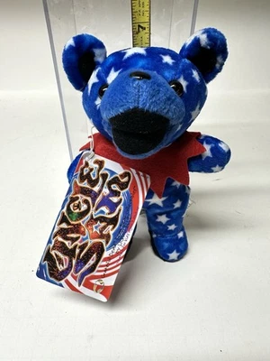 Grateful Dead Bean Bear Tío Sam Azul Líquido Nuevo Con Etiquetas 7/4/84 De Colección 1998 Foto 1 de 3