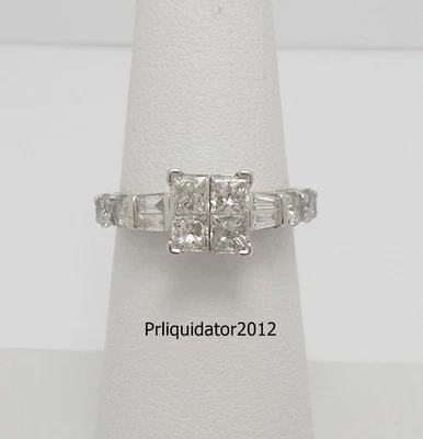 1.32CT Natural Diamond Anniversary Engagement Wedding Bridal Ring 10K White Gold - Image 1 of 4