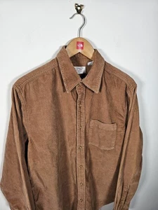 Levi's Corduroy Shirt Men's Medium Brown Casual Cord Pocket Regular - Picture 1 of 12