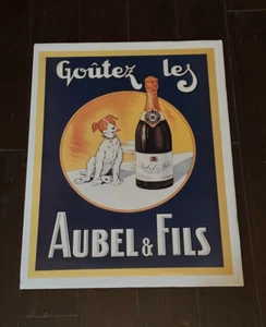 Aubel & Fils Champagne Vintage Food & Wine Poster New Size 18" X 24" - Picture 1 of 1