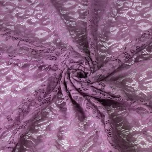 Telas de encaje elásticas con patrón de vieira FabricLA - Nylon Spandex - por yarda - Imagen 1 de 10