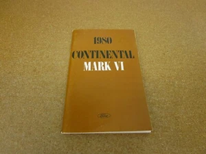 ORIGINAL 1980 Lincoln Mark VI Continental owners manual book literature - Picture 1 of 2