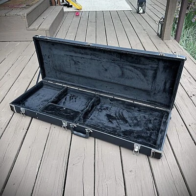 Electric Guitar Case for Strat Tele Style Guitars, Black Locking Hard-Shell Case - Image 1 of 4