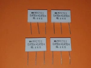 4x 0,47+0,47 Ohm / 5+5 Watt Metallband Widerstand MPC722 - Picture 1 of 2