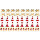  48 Pcs Traffic Road Sign Barricade Kids Construction Cones Toy Puzzle The Child