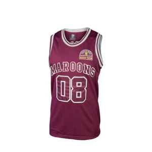 NRL Queensland Maroons Heritage Basketball singlet YOUTH - Picture 1 of 2