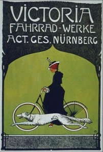 BICYCLE VINTAGE AD POSTER Victoria RARE HOT NEW - Picture 1 of 1