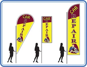 Car Repair flags great for workshops car garage repairs flags banners poles base - Picture 1 of 12