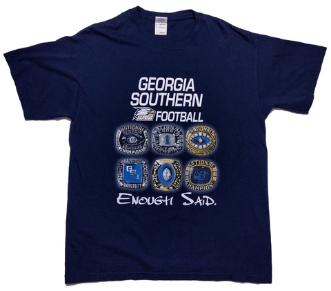 Georgia Southern Eagles Football T-Shirt National Championship Rings Large L Cover