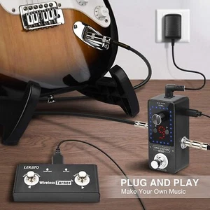 LEKATO Guitar Looper Effect Pedal 40 Mins 9 Slot Loop + Wireless Page Tuner - Picture 1 of 10