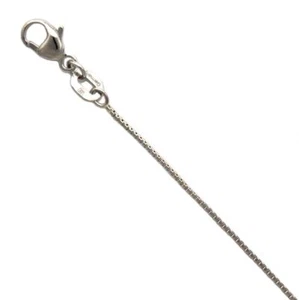 "Cadena de caja veneciana platino de 0,8 mm PT950 16"" o 18" - Imagen 1 de 1