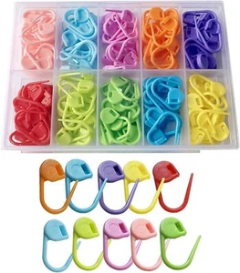 150 Pieces Knitting Crochet Locking Stitch Markers Needle Multicolor - Picture 1 of 6