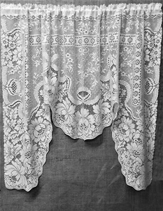 Ainsley White Lace Window Swag Cotton Blend 60" x 46" Livingroom Bedroom - Picture 1 of 4