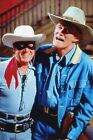 RARE COLOR STILL THE LONE RANGER CLAYTON MOORE WITH CHUCK CONNERS