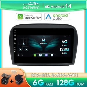 6G+128G Android 14 Autoradio Carplay GPS Per Mercedes Benz SL-Class 2005-2012 BT - Foto 1 di 14