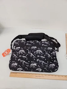 Estuche para computadora portátil Wonder Nation Wild Things dinosaurio esqueleto negro blanco nuevo con etiquetas - Imagen 1 de 9