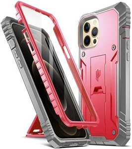 Funda para iPhone 12 Pro Max | Poética con soporte cubierta resistente rosa - Imagen 1 de 7