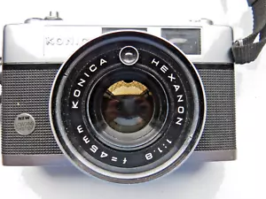 Konica Auto S2 35mm dalmierz kamera z obudową Hexanon 45mm f/1.8 nowa bateria - Zdjęcie 1 z 9
