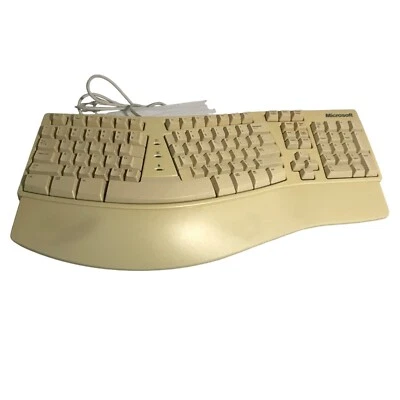 Microsoft Natural Keyboard Elite X03-51764 Ergonomic Wired Keyboard PS/2 Vintage - Image 1 of 4