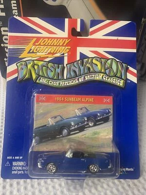 Johnny Lightning WHITE LIGHTNING  1964 Sunbeam Alpine, British Invasion Card - Image 1 of 4