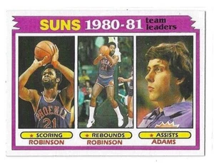 1981-82 TOPPS TEAM LEADERS ROBINSON ROBINSON ADAMS #60 PHOENIX SUNS VG-EX - Picture 1 of 2