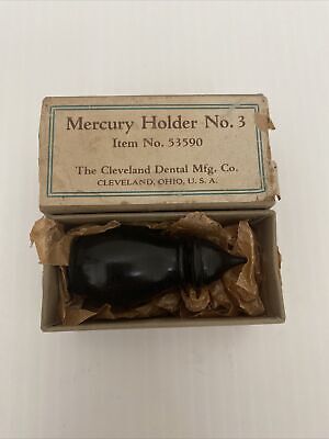 Vintage Antique? Dental Mercury Holder No. 3 Dispenser Cleveland Dental Mfg. Co • 125$
