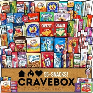 Snack Box Care Package (55 Count) Variety Snacks and candy Gift Box - Picture 1 of 2