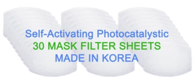 Face Mask Filter Replacement 30 Sheets, Made In Korea, Ship From USA, Clean Air - Image 1 of 4