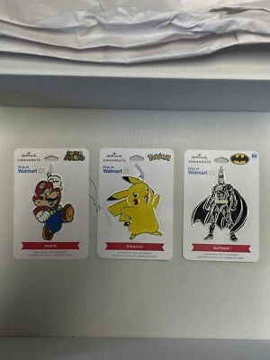 Lote De 3 Adornos Mario Pikachu Batman Sello - Adorno Disney Foto 1 de 4