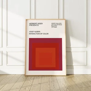 Josef Albers "Interaction of Color" 1971 New York Exhibition Poster, Premium Mat - Picture 1 of 4