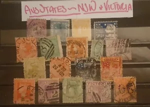 Australian States Incl. Victoria & NSW (Woodblock, Naish & Bell, O.S.) - Picture 1 of 3