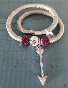 Brighton Double Wrap Woodstock NWT ~Cupids Kiss Celestia Arrow Amulet Heart Bead - Picture 1 of 4