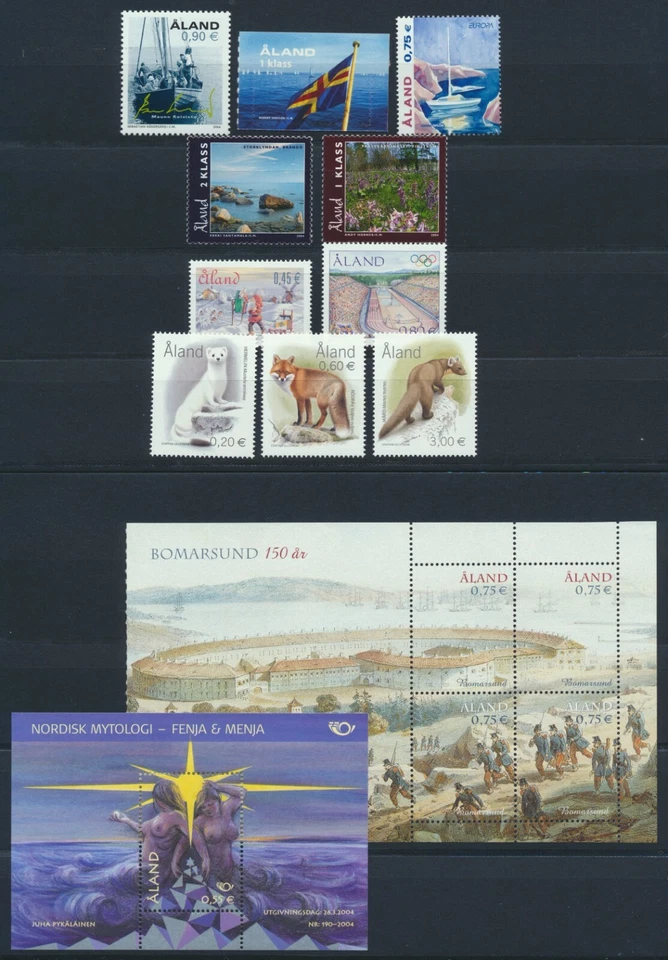 ILHAS ALAND. Conjunto de ano 2004, sem marca de charneira (YS311) - Imagem 1 de 1