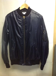 HELMUT LANG Men Dark blue Slim Fit Motorcycle Bomber Light Jacket XS - Picture 1 of 7