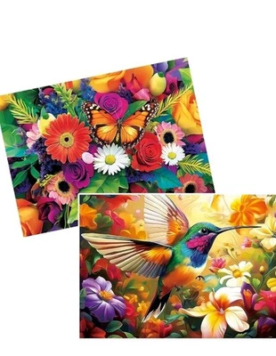 Pack de 2 500 Piezas Rompecabezas para Adultos, Flor Colibrí 500 Piezas...  Foto 1 de 4