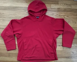 Patagonia Micro D-Luxe Hoodie Mens Medium Red Fleece Pullover Sweatshirt - Picture 1 of 10