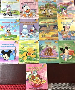 Lot 13 Grolier Baby's First Disney Books Board Books -Disney Babies - FREE SHIP - Picture 1 of 6