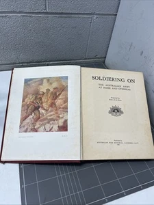 VINTAGE BOOK SOLDIERING ON AUSTRALIAN ARMY AT HOME & OVERSEAS 1942 WW2 A - Bild 1 von 20