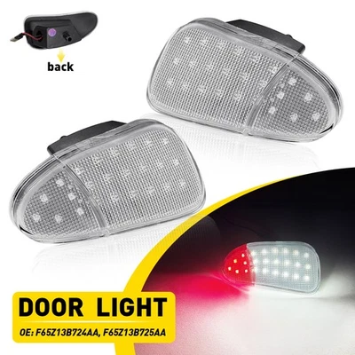 Luz de puerta LED roja blanca para Ford F-150 1997-2003 1997-1999 F-250 F65Z13B724AA Foto 1 de 4