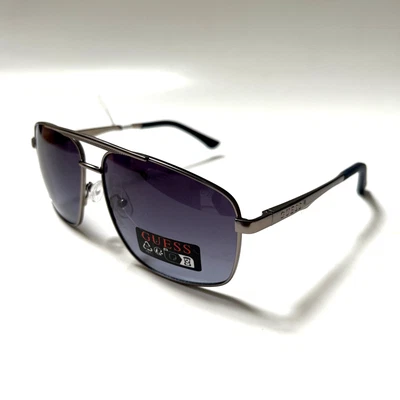 Nuevas Gafas de Sol Originales GUESS Doble Puente Aviador GO00063 Plateadas Clásicas Negras Foto 1 de 4