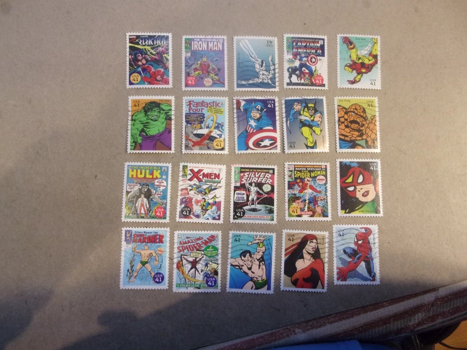 USA Used, 2007 Issue,41 Cent Marvel Comics Super heroes, (Scott #4159a-t - Image 1 of 1